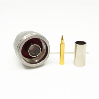 50 Ohm N-Typ Stecker Crimpverbinder aus Edelstahl für LMR240-Kabel