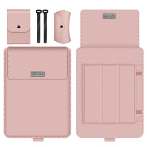 Funda de Piel Sintética para Portátil con Soporte, Bolsa para Accesorios, Funda para <span class=keywords><strong>Macbook</strong></span> <span class=keywords><strong>Air</strong></span> Pro M1 2020, Funda Protectora, Alfombrilla para Ratón - Product Image 6