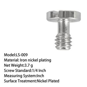 Tornillo de hierro con cabeza plana ranurada de liberación rápida para trípode, <span class=keywords><strong>cámara</strong></span> <span class=keywords><strong>espía</strong></span>, cabezal de bola, venta al por mayor - Product Image 2