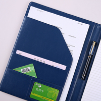 Portafolio de Cuero Sintético A4 con Logotipo Personalizado, Carpeta de Archivos, Bloc de Notas, Organizador de Documentos, Tarjetero, Bloc de Escritura
