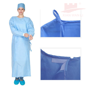 Camice monouso in tessuto non tessuto di isolamento rinforzato camice operatorio chirurgico per uso in chirurgia ospedaliera con polsino a maglia - Product Image 2