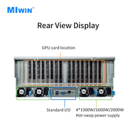 Serveur IA personnalisé 4U, tout neuf, deux processeurs Xeon de 4e/5e génération, 8 cartes GPU 4090, station de travail, 8 disques durs SATA de 2,5 pouces, serveur de calcul IA