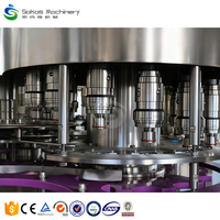 Ligne complète de mise en bouteille d'eau potable Sokos 3 en 1, machine de remplissage d'eau, usine de remplissage d'eau minérale, ligne de production d'eau pure