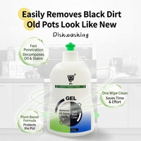 Gel nettoyant multi-surfaces à action rapide pour les fonds de casseroles de cuisine, pour éliminer la graisse carbonisée et les marques de brûlure