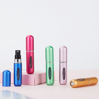 Mini voyage en aluminium or Portable 5ml rechargeable parfum atomiseur maquillage bouteille cosmétique avec pompe étui de pulvérisation