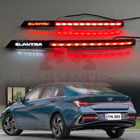 CARMATES LED DRL Luz de freno Luz trasera Luz de conducción Lámparas de parachoques con señal de giro para Hyundai Elantra 2023-2024