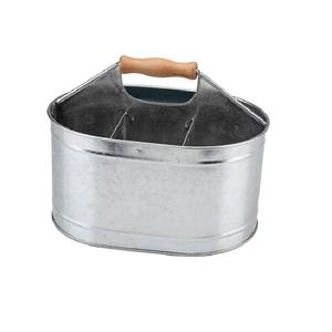 Decoración de granja Caddy de limpieza de acero galvanizado 6 rejillas Utensilio de cocina Caddy con mango - Product Image 2