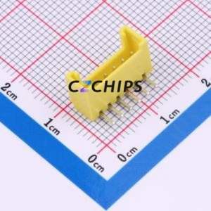 ZX-HY2.0-6PWZ-Y Wire-to-Board Pin Header Bent Lead Through Hole,P=2mm Connector 1x6P 2mm Right Angle Insert HY - Product Image 1