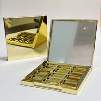 Palette de fards à paupières personnalisée 12 couleurs, étui carré vide avec miroir pour rangement de maquillage