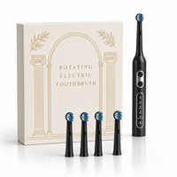Ensemble de brosses à dents électriques rotatives E7 avec 4 têtes de brosse rondes, blanchiment, élimination de la plaque dentaire, soins bucco-dentaires rechargeables pour adultes