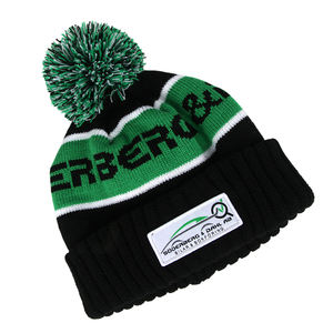 BSCI Manufacturer's Winter Skiing Sport Team <strong>Bobble</strong> <strong>Hats</strong> <strong>Fleece</strong> <strong>Lined</strong> Recycled Yarn OEM Jacquard Beanies With Custom Logo - Product Image 6