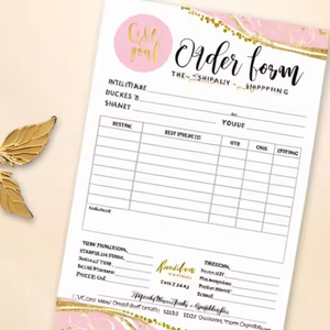 Libro <span class=keywords><strong>de</strong></span> Recibos Personalizado con Logotipo Personalizado, Impresión Digital, Grabado en Relieve, Encuadernación Perfecta, Papel <span class=keywords><strong>de</strong></span> Lujo - Product Image 5