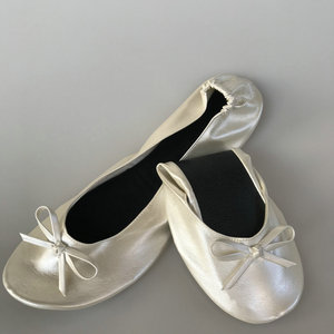 Zapatillas de Ballet Desechables para Regalo de Boda, Plegables, Planas, con Correa Ajustable, para Primavera y Verano, para Después de la Fiesta, al por Mayor - Product Image 6
