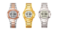 Montre connectée sportive la plus vendue avec boussole Qibla, chronomètre, rappel d'alarme et fonction Adhan islamique – Idéale pour un cadeau