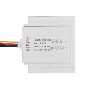 12V 60W Time And Temperature Display 3 Colors Touch Sensor Dimmer Smart Radar Switch With Defogger Automatic Light On/off