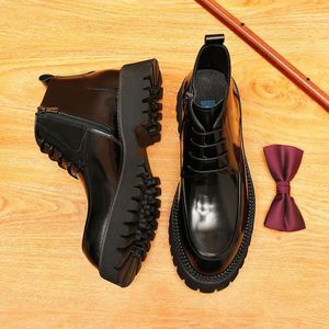 Chaussures de luxe pour hommes en cuir véritable imperméables, faites à la main, sur mesure, à lacets, bout rond, formelles, pour affaires, automne, haute qualité - Product Image 3