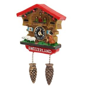 Haute Qualité Fait Main 3D Résine <span class=keywords><strong>Coucou</strong></span> Horloge Souvenirs De Voyage Créatif Réfrigérateur Magnétique Autocollants Décoration De La Maison Suisse - Product Image 2