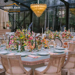 Tissu imperméable résistant aux UV d'auvent de luxe de partie de <span class=keywords><strong>chapiteau</strong></span> personnalisé exclusif de <span class=keywords><strong>mariage</strong></span> avec le lustre en <span class=keywords><strong>cristal</strong></span> pour des événements - Product Image 5