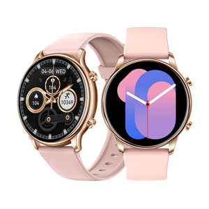 Reloj Inteligente KM20 para Mujer con Llamadas Bluetooth, Pantalla Táctil Redonda, Monitor de Ritmo Cardíaco, Brazalete Deportivo Dorado - Product Image 6
