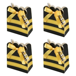 Scatola per Caramelle a Tema Ape Creativa, Nastro a Righe Nere e Gialle, Cartoncino da Appendere, Bomboniere per Feste per Bambini, Regalo e Artigianato <span class=keywords><strong>Lia</strong></span> Jia - Product Image 1