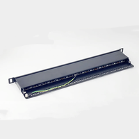 Panel Patch CAT6 Terlindung 1U 48 Port Densitas Tinggi FTP RJ45 Rakitan Rak dengan Kontak Berlapis Emas 48 Port CAT6 STP Patch Panel