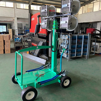 HMF958 Nouvelle tour d'éclairage mobile LED de type chariot à hauteur réglable manuellement, 5 mètres de haut