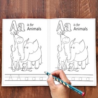 Cahiers d'exercices ABC personnalisés pour enfants, livres éducatifs préscolaires, service d'impression de livres pour enfants pour la pratique de l'écriture magique de l'alphabet