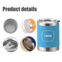 Vaso Térmico de Acero Inoxidable de Doble Pared con Recubrimiento en Polvo y Logotipo Personalizado, con Tapa Deslizante, para Café Frío o Caliente, para Oficina