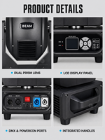 Projecteur à tête mobile 295W pour la location de scènes, les entreprises d'événements, DMX512, 19 canaux, effet faisceau lumineux, fournisseur