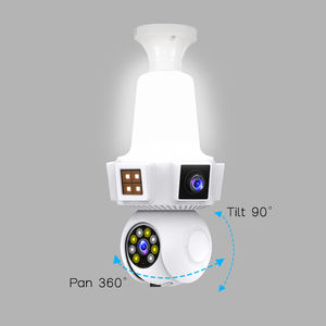 6MP Wireless Wifi E27 lampadina fotocamera triplo schermo 10X Zoom digitale di sicurezza per la casa Baby Monitor di memoria di visione notturna - Product Image 1