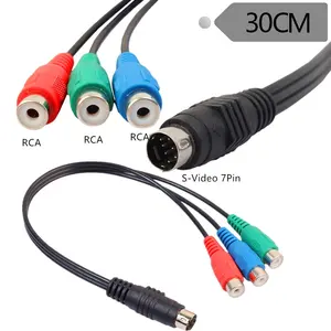 7 פינים S-video ל-hdtv/3 RCA RGB (אדום, כחול, וירוק) רכיב HDTV וידאו כבל