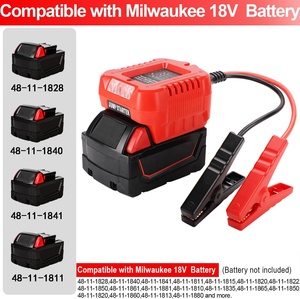 Adaptateur de démarrage de voiture portable pour batterie Li-ion Milwaukes M-18S alimenté par batterie avec pinces de câble de démarrage Chargeur de voiture Démarreur de voiture - Product Image 2