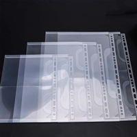 Fundas Protectoras Transparentes para Hojas A4 y B5, con Solapa, Bolsillo Único, Carga Lateral, de Polipropileno, para Archivar Documentos