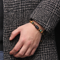 Nouveau Designer pierre naturelle tressée à la main 12 signes du zodiaque perles d'agate macramé Bracelets d'amitié femmes hommes