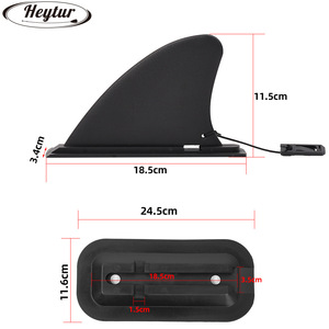 Aileron de planche de surf universel de 4 pouces à fixation rapide, détachable, pour SUP, noir - Product Image 3