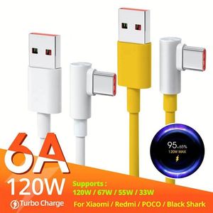 Golden Mark Super Fast Charging 6A Type-C Data Cable 120W Turbo Charge for Xiaomi Phone Tablet 90 Degree Type C Cord - Product Image 5