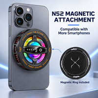 Refroidisseur de téléphone magnétique à semi-conducteurs K26 15W N52 avec affichage de la température, ventilateur de refroidissement RGB pour jeux