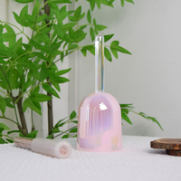Bol chantant en cristal de quartz rose Aurora avec poignée, instrument de guérison sonore pour la méditation sonore