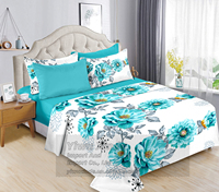 Collection LILIANNA en gros, ensemble de draps de lit 6 pièces, literie en gros comprenant un drap plat et des taies d'oreiller