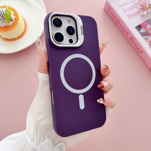 Coque de téléphone avec anneau magnétique et support d'appareil photo, cadre d'appareil photo en TPU + métal, <span class=keywords><strong>compatible</strong></span> avec la charge sans fil antichoc - Product Image 3