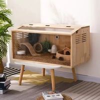 Lit pour animaux de compagnie IVETRON Rudin en bois écologique, respirant et doux, pour petits animaux, élevage de poulets, ours en peluche/lézard/sanglier hollandais/caille