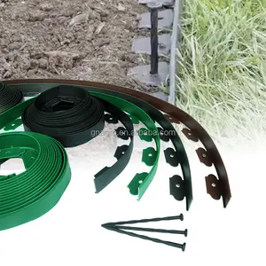 G & N nuovo Design plastica paesaggio Duty No-Dig Edging Kit nero verde giardino recinzione giardino paesaggistica bordo