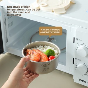 Boîte de conservation alimentaire hermétique en titane pur avec couvercle, boîte à lunch portable, boîte à bento, préparation de repas, pique-nique, camping, <span class=keywords><strong>cuisine</strong></span> - Product Image 5