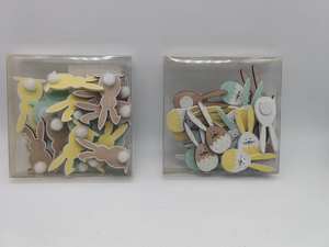 Kelinci Paskah dengan stiker, kelinci 5cm. kelinci kayu - Product Image 1
