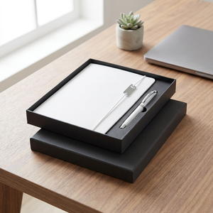 Elegante Set de Regalo Empresarial Legato, Cuaderno Formato A5 con Tapa Dura y Bolígrafo de Rodillo - Product Image 3