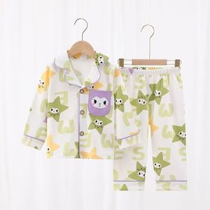 Nouveaux pyjamas pour garçons et filles en coton 100% chaud et respirant pour le printemps, l'été, l'automne et l'hiver, vente directe d'usine - Product Image 2