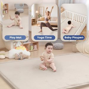 High Quality Flannel Non-Slip Thick High Density <b>Foam</b> Crawling Rug for Infants Non-Toxic Foldable Kids Indoor Tatami <b>Play</b> Mat - Product Image 2