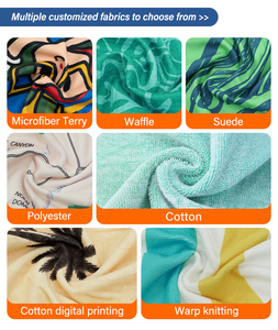 Serviettes de plage personnalisées en coton éponge 100% jacquard noir et blanc absorbant moderne en gros, impression de logo - Product Image 6