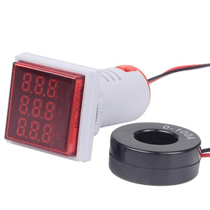 Hochwertige 3 in 1 AC V A HZ LED Traid Anzeige 22mm AC100A Multifunktion anzeige Ampere meter Voltmeter digitaler Frequenz messer - Product Image 4