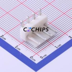 VH3.96-4AW Wire-to-Board Pin Header Bent Lead Through Hole,P=3.96mm Connector 1x4P 3.96mm Right Angle Insert 4P - Product Image 1